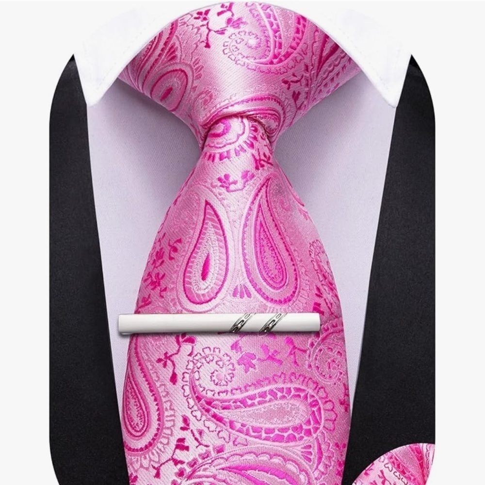 Adult and Child matching tie sets with hankerchiefs and one set of cuff links